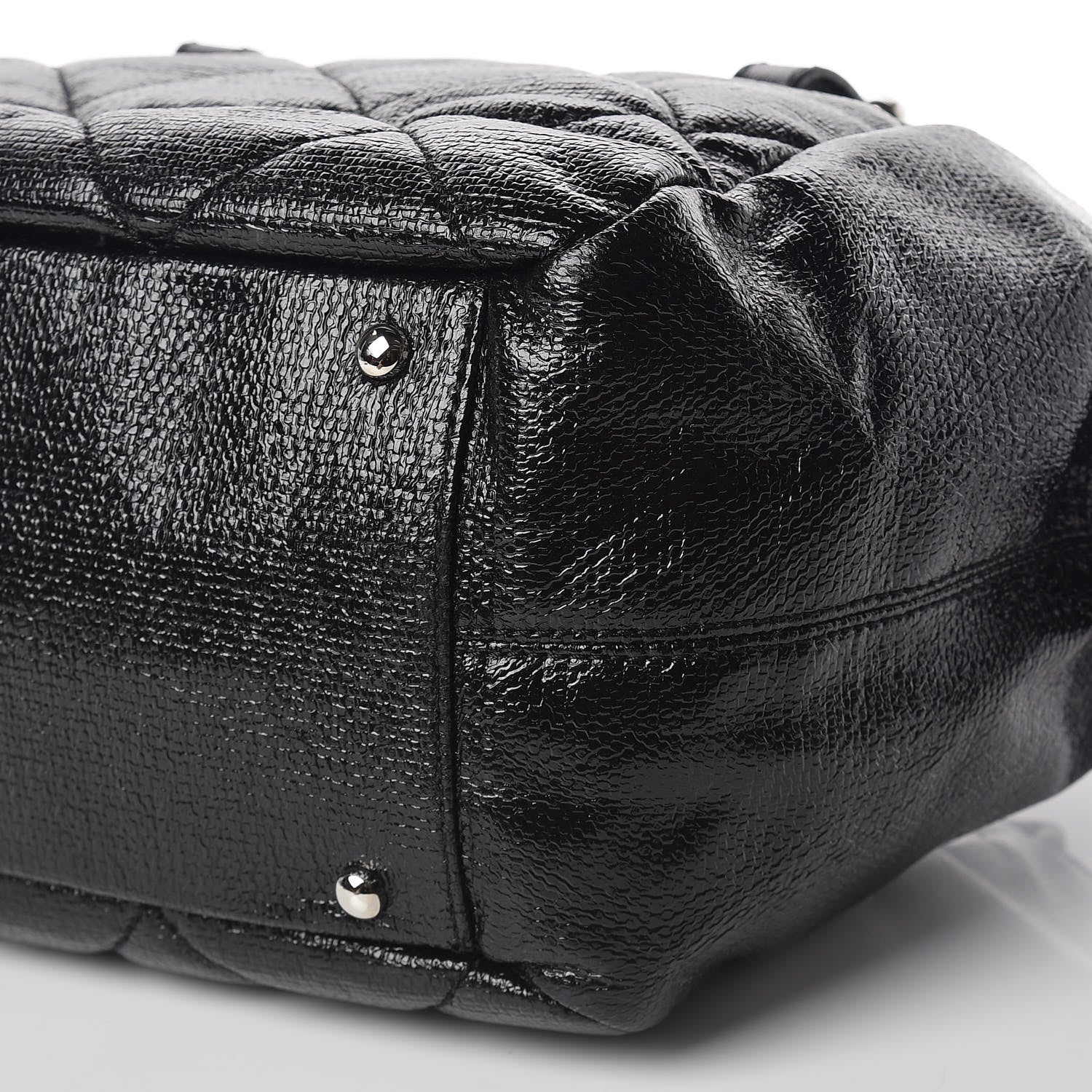 Chanel Coated Canvas Paris Biarritz Satchel Black 9 of 9