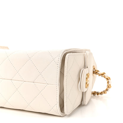 Chanel Caviar Quilted Mini Chanel 25 Handbag White 10 of 11