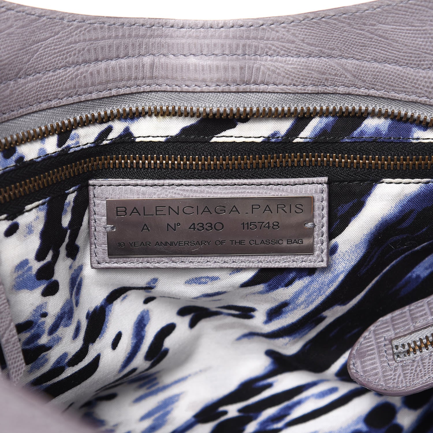 Balenciaga Agneau Lizard Embossed City Fer 6 of 12