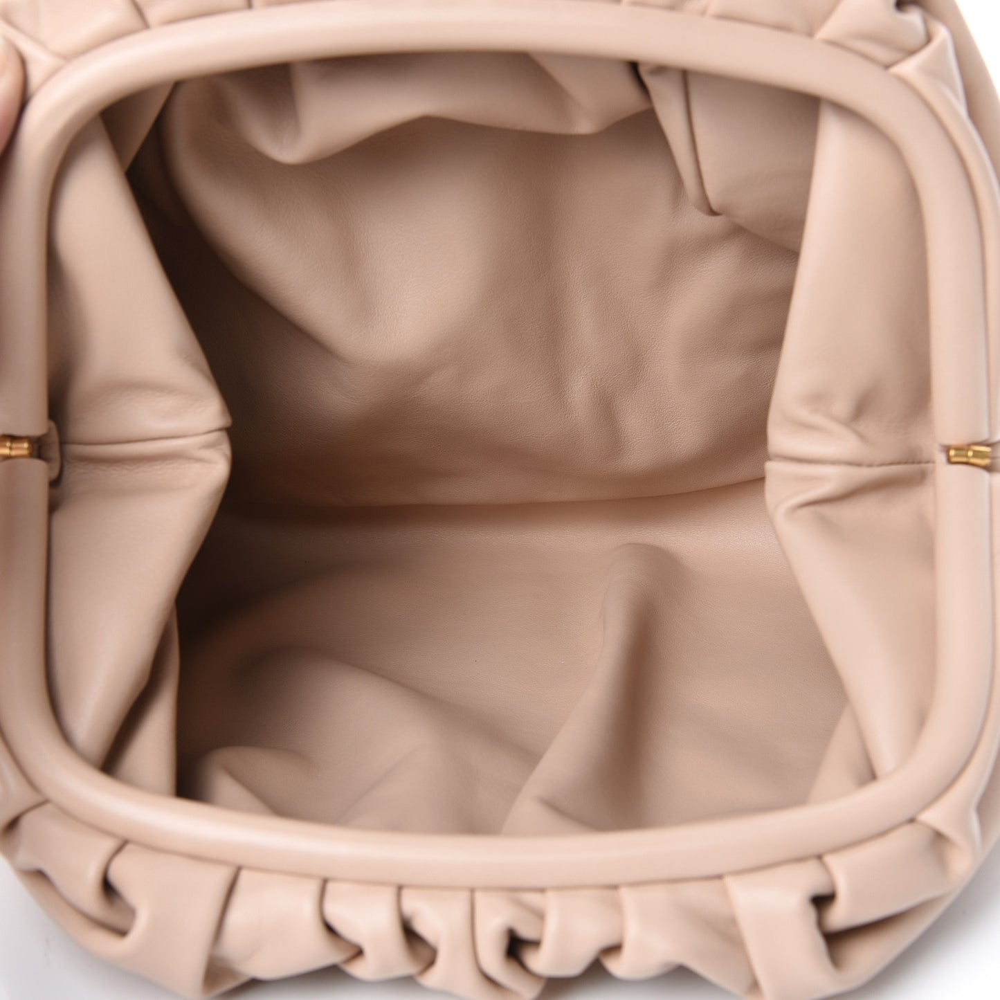 Smooth Butter Calf The Pouch Oversized Clutch Nude