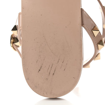Valentino Garavani PVC Jelly Rockstud Caged Sandals 40 Poudre 8 of 10