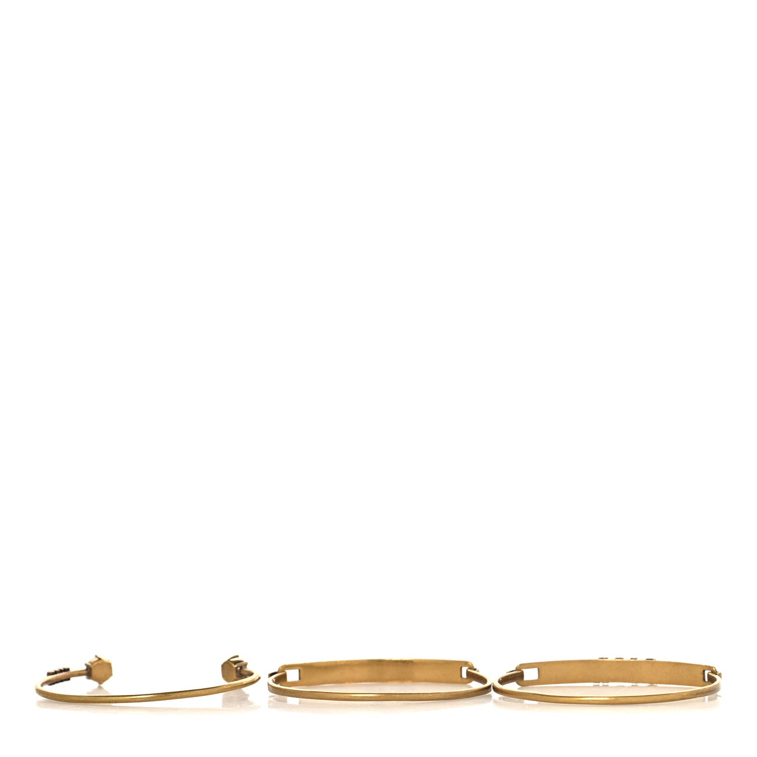 Christian Dior Metal Crystal Dio(r)evolution Bracelet Set Gold