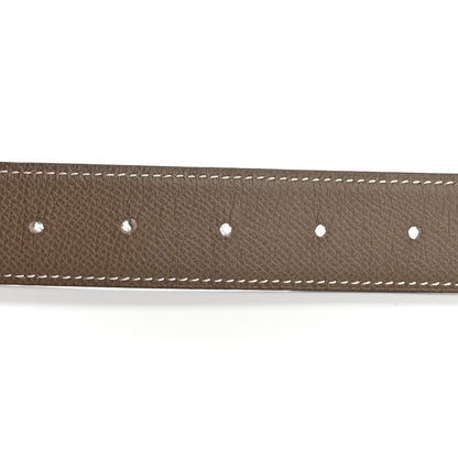 Hermes Swift Epsom 24mm Belt Strap 95 Black Etoupe 4 of 7