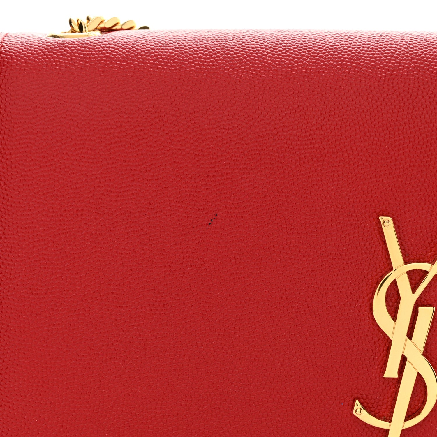 Saint Laurent Grain De Poudre Medium Monogram Kate Satchel Red 12 of 12