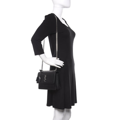 Saint Laurent Calfskin Medium Monogram Sunset Black 3 of 19