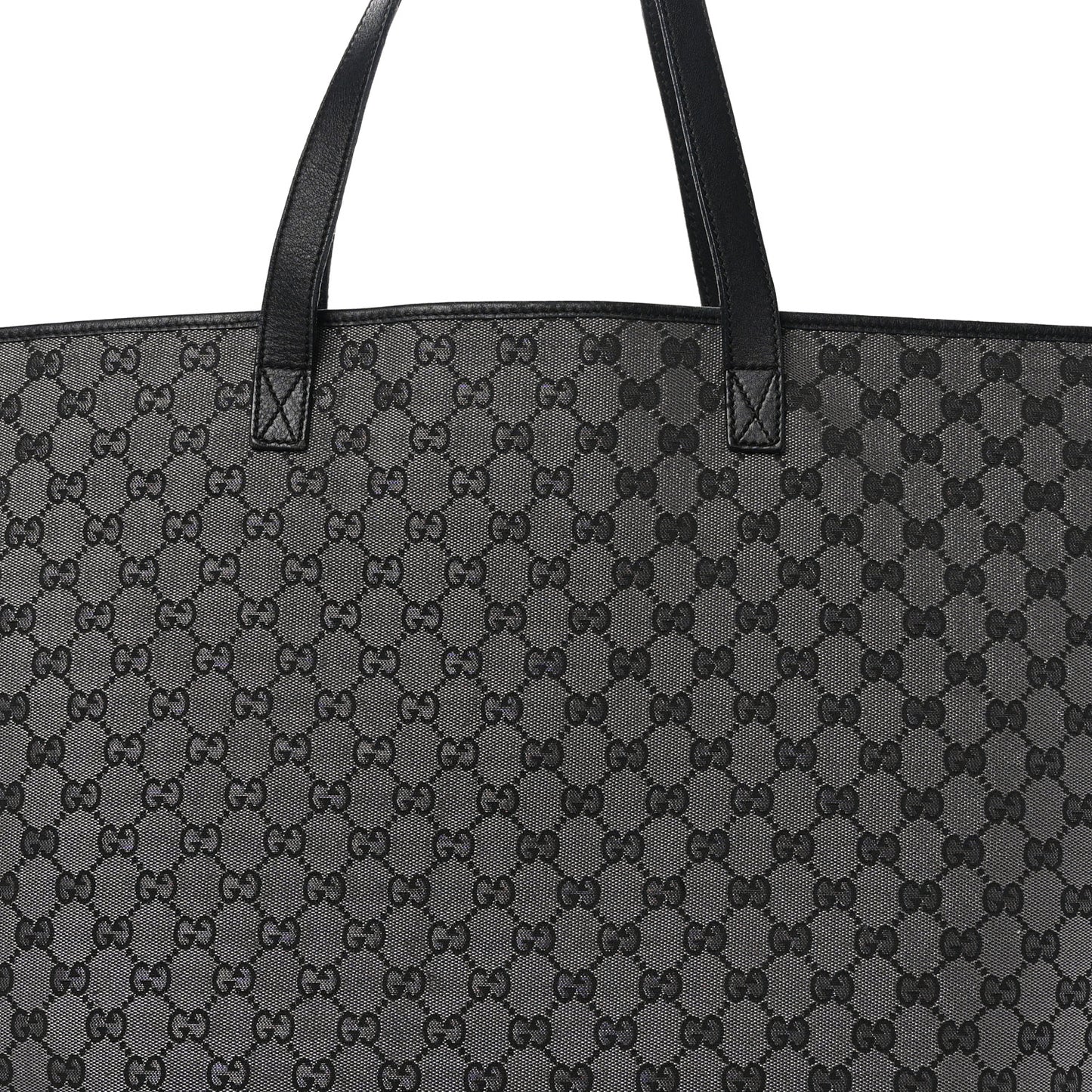 Metallic Monogram XL Shopper Tote Black