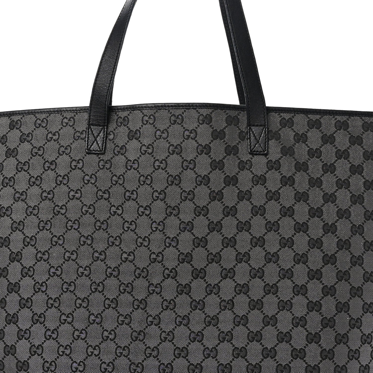Gucci Metallic Monogram XL Shopper Tote Black 8 of 16