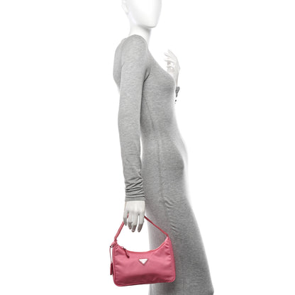 Prada Tessuto Nylon Mini Re-Edition 2000 Bag Begonia 2 of 13