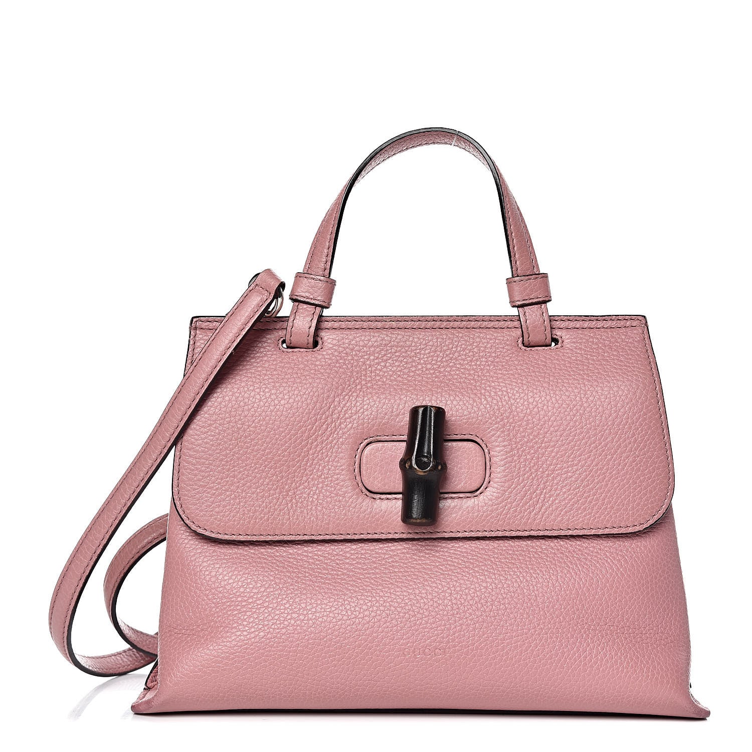 Gucci Cellarius Calfskin Small Bamboo Daily Top Handle Bag Carmine Rose 1 of 13