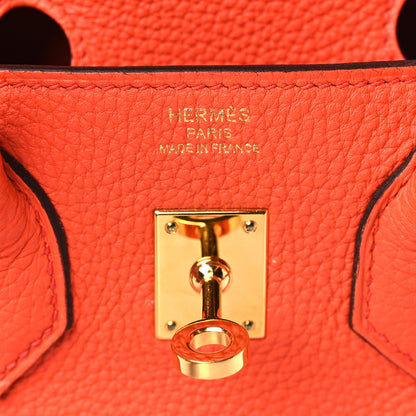 Hermes Togo Birkin 25 Orange Poppy 6 of 9
