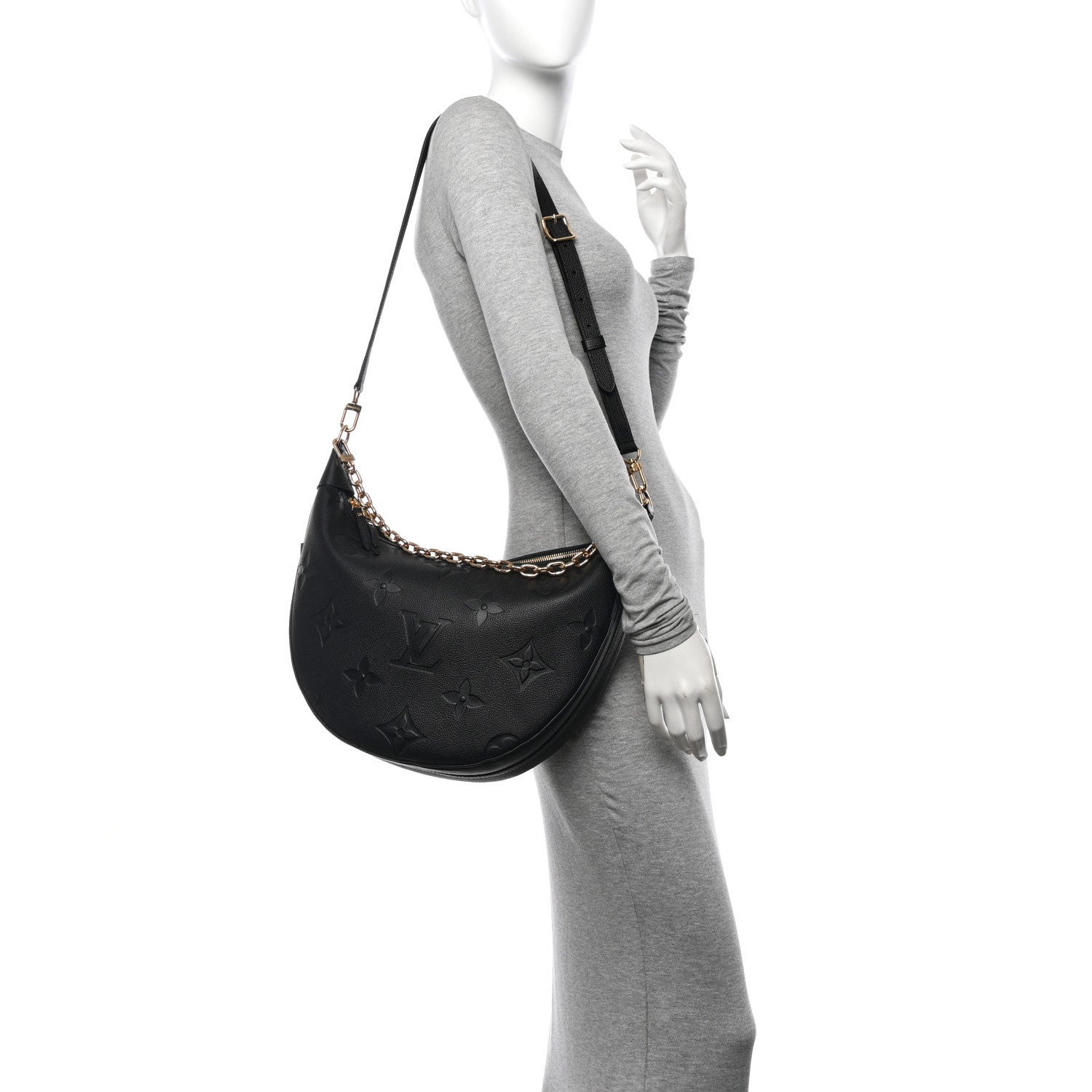 Louis Vuitton Empreinte Monogram Giant Loop Hobo Black 2 of 11