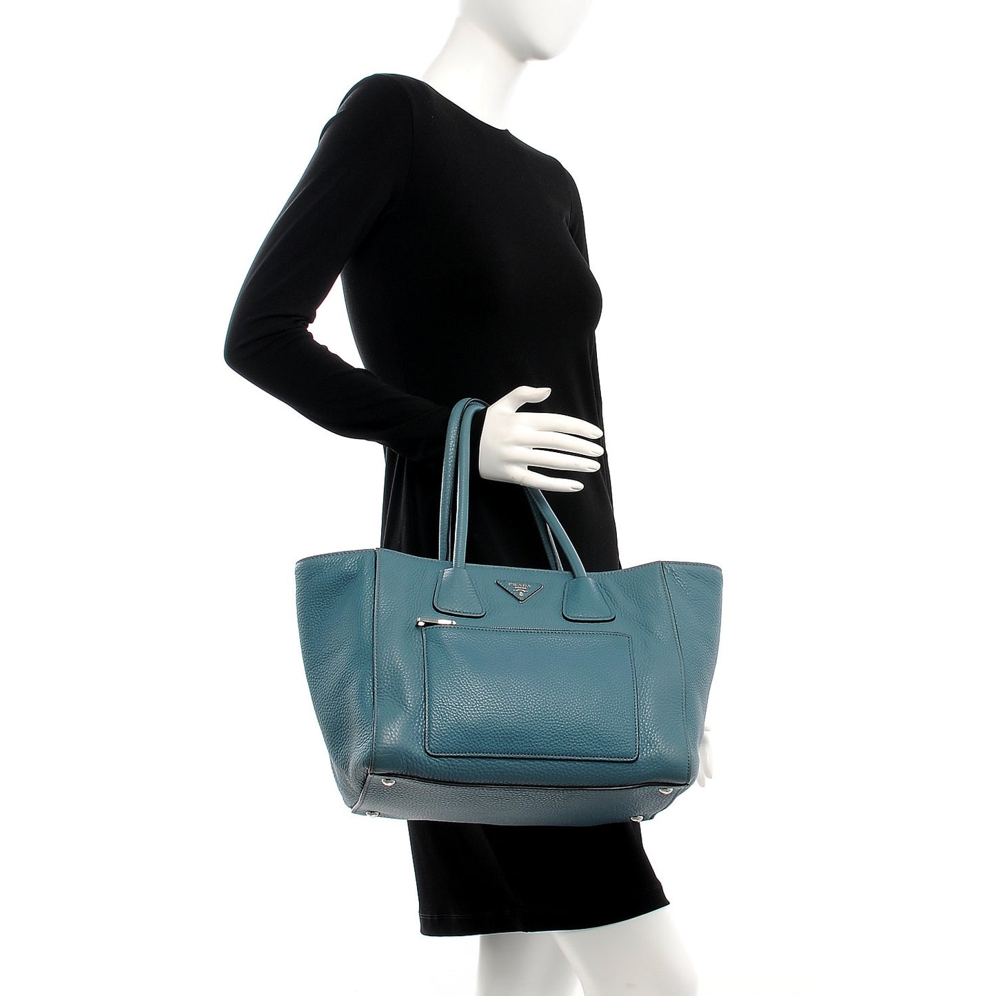 Vitello Phenix Shopping Tote Marine