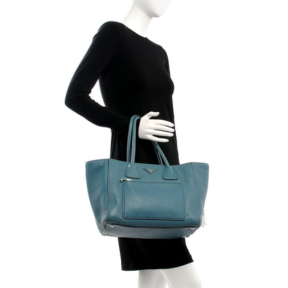 Prada Vitello Phenix Shopping Tote Marine 3 of 8