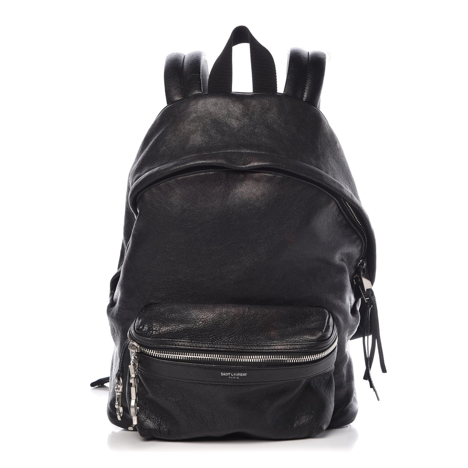 Saint Laurent Lambskin Mini City Backpack Black 1 of 8