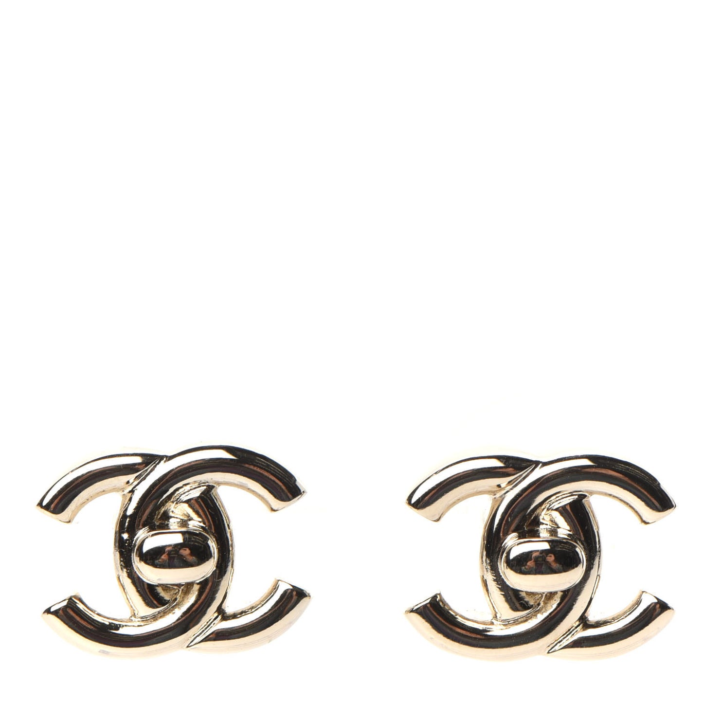 CC Turnlock Earrings Gold