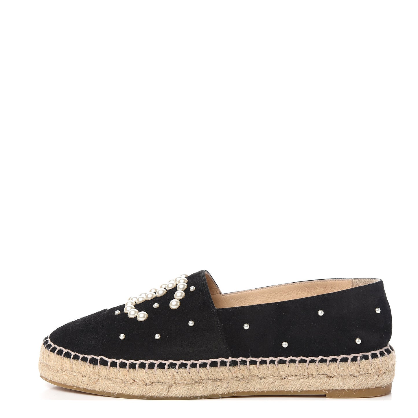Suede Pearl CC Espadrilles 38 Black