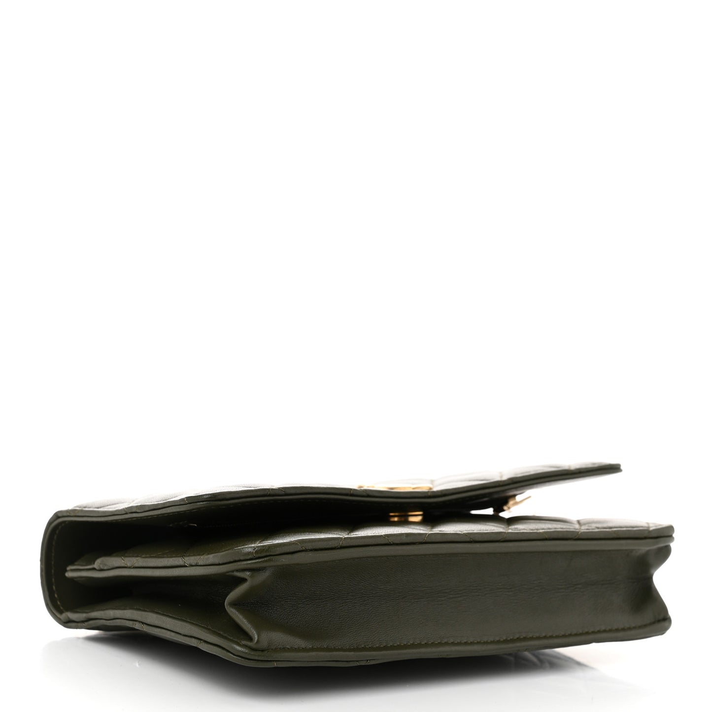 Lambskin Quilted Pick Me Up Wallet On Chain WOC Green