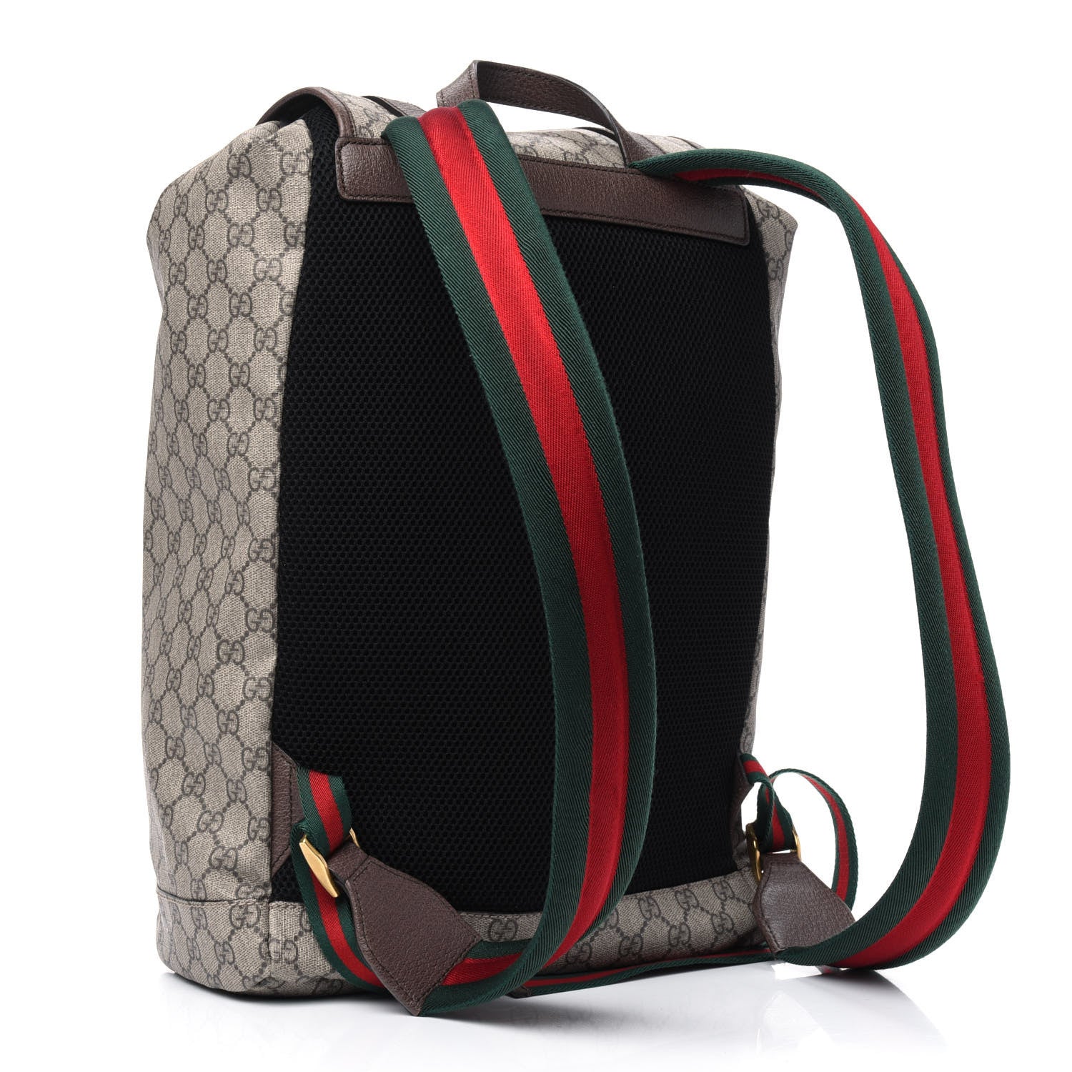Gucci Soft GG Supreme Monogram Neo Vintage Double Buckle Backpack Beige New Acero Crop 2 of 30