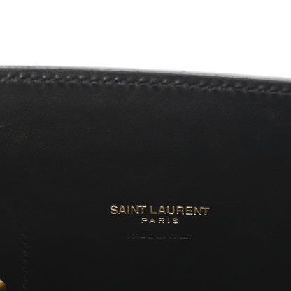 Saint Laurent Calfskin Crocodile Embossed Baby Sac De Jour Black 6 of 9