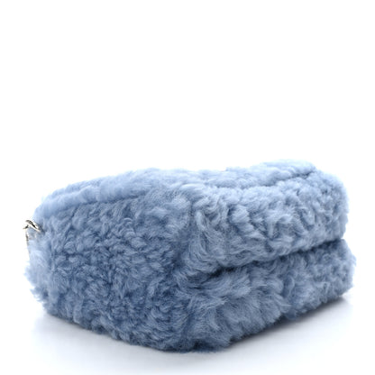 Louis Vuitton Shearling Twist Shoulder Bag MM Blue 5 of 11