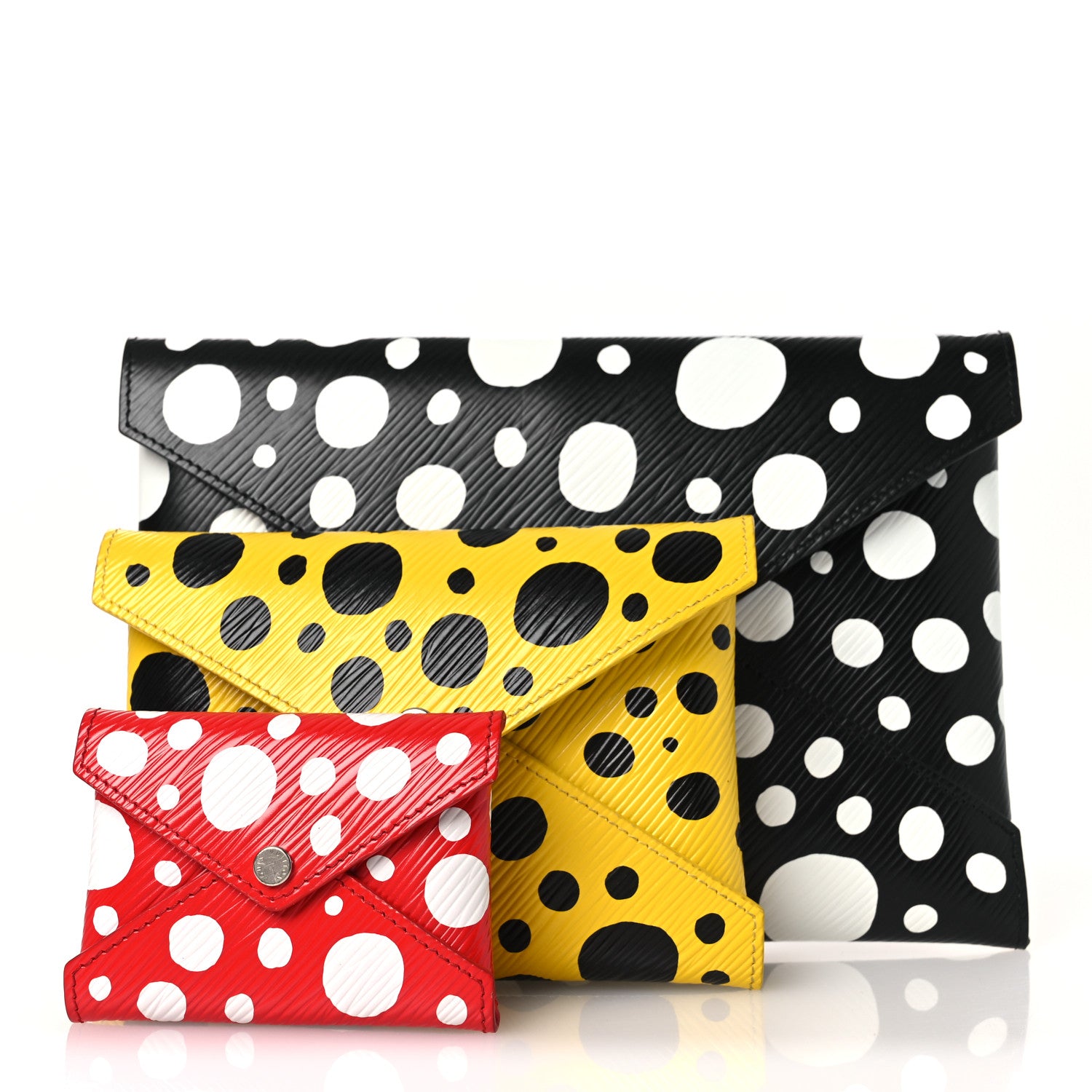 Louis Vuitton LV X YK Epi Kirigami Pochette Set Black Red Yellow 3 of 17