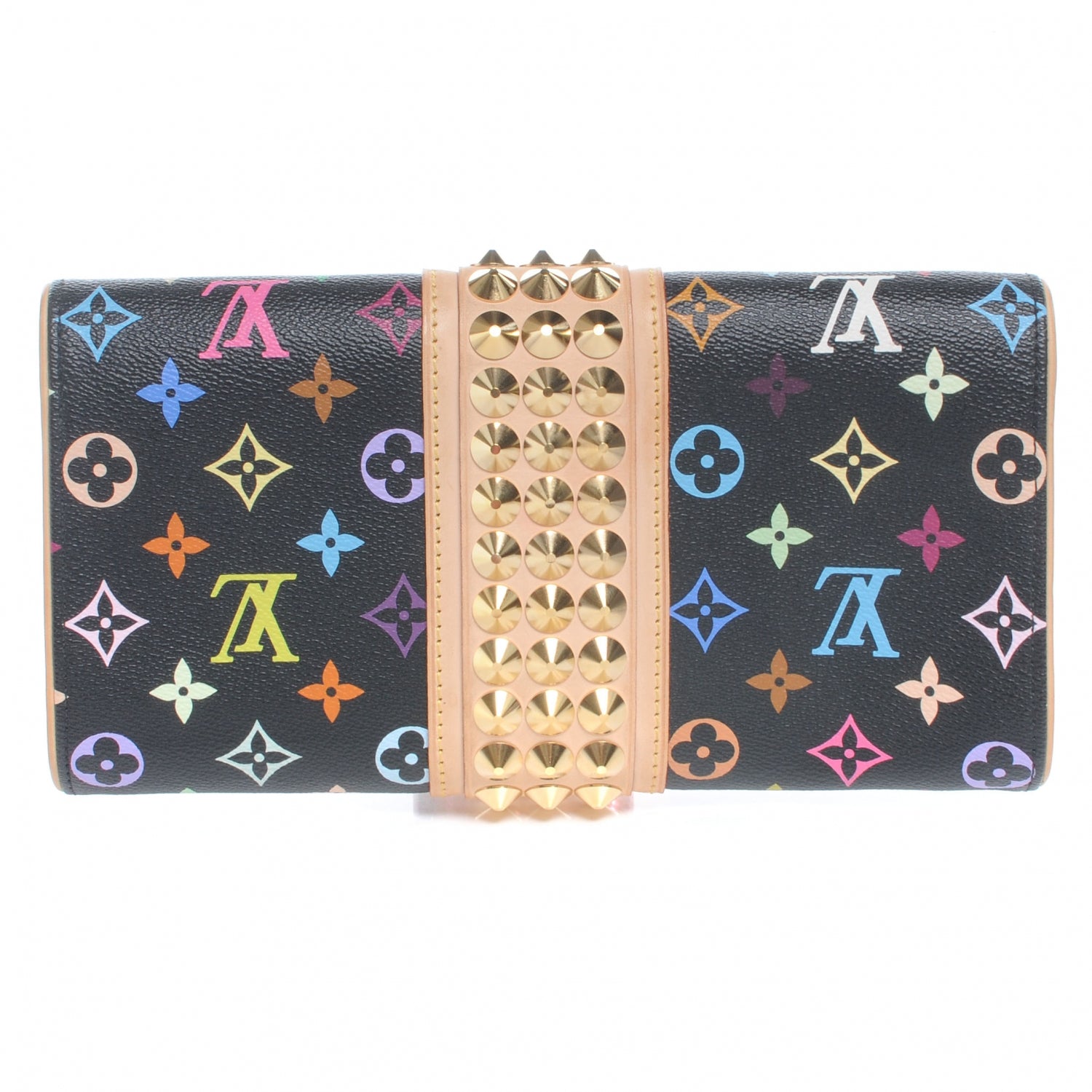 Louis Vuitton Monogram Multicolor Courtney Clutch Black 3 of 7