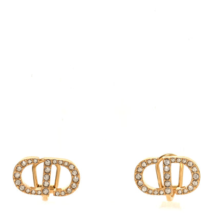 Christian Dior Crystal Clair D Lune Clip On Earrings Gold 1 of 4