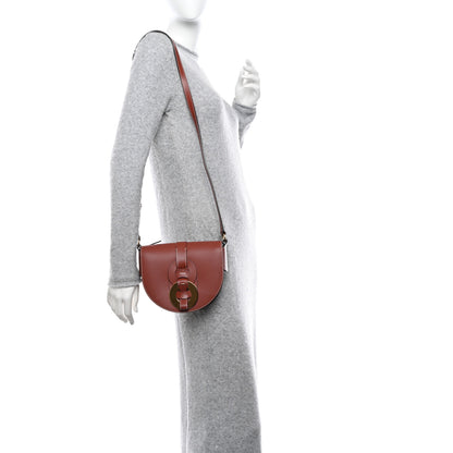 Chloe Grained Calfskin Small Darryl Saddle Crossbody Bag Sepia Brown 2 of 10