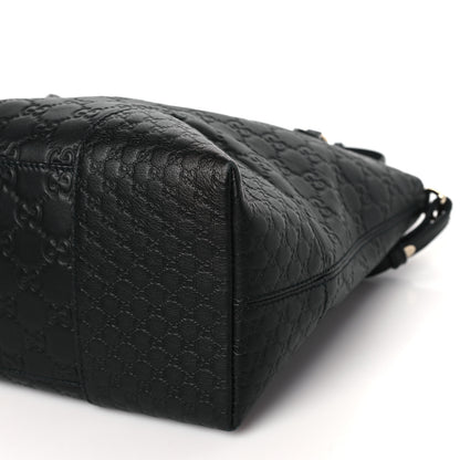 Gucci Guccissima Medium Bree Foldover Tote Black 9 of 9