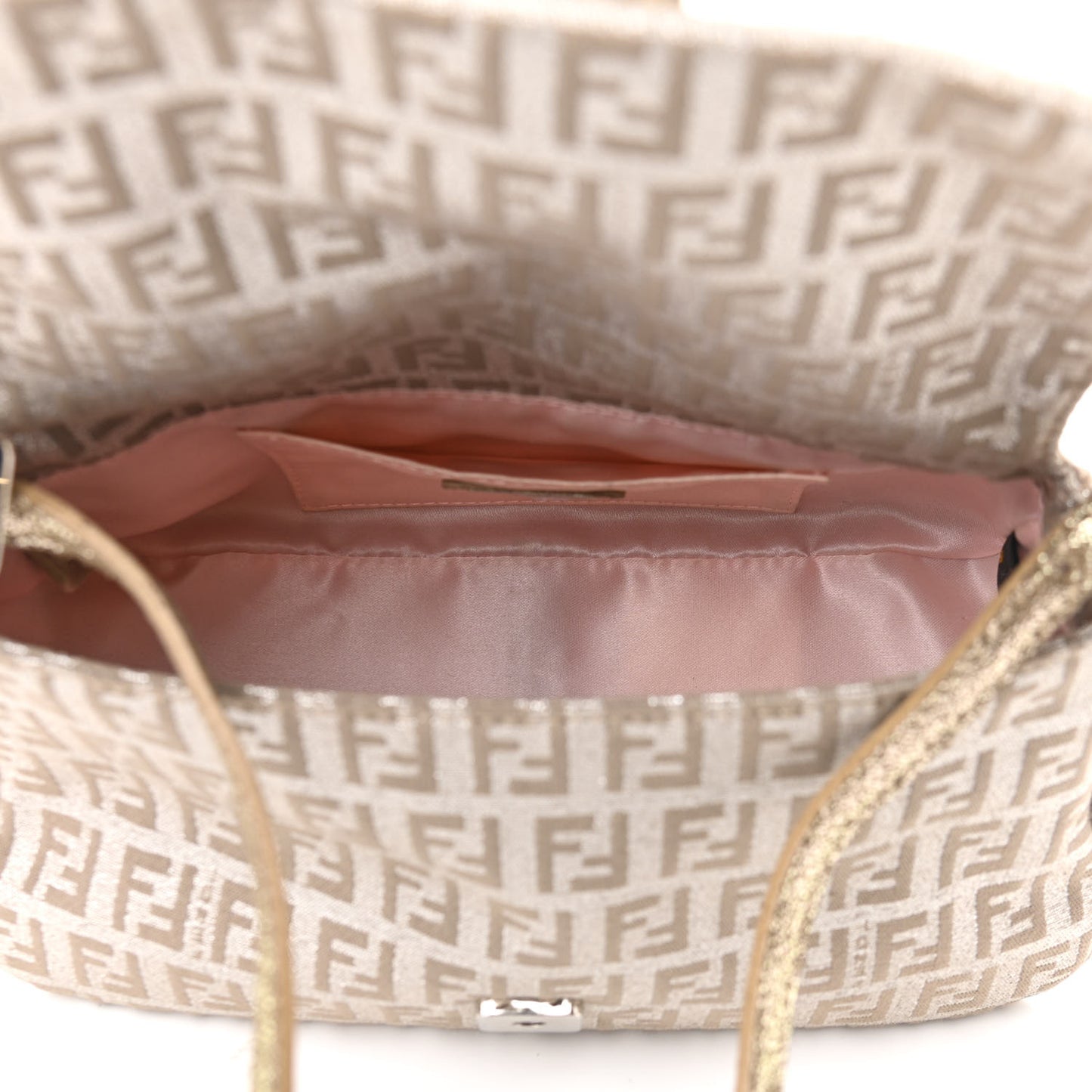 Metallic Jacquard Zucchino Suede Mini Mama Baguette Peltro Argento Sabbia