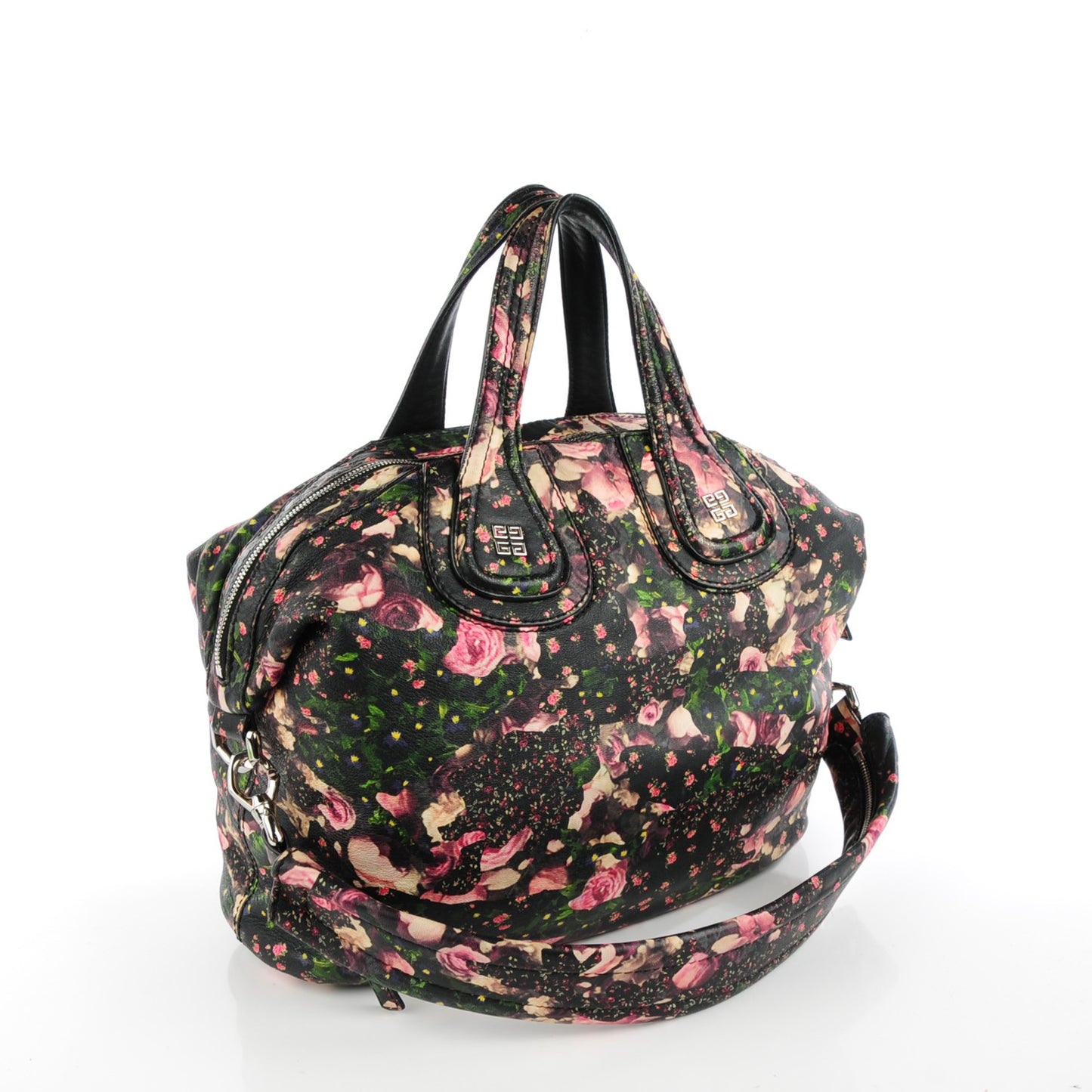 Lambskin Roses Camouflage Print Medium Nightingale Black
