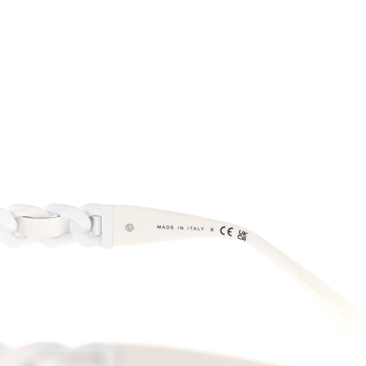 Acetate Chain Sunglasses 5465-Q White