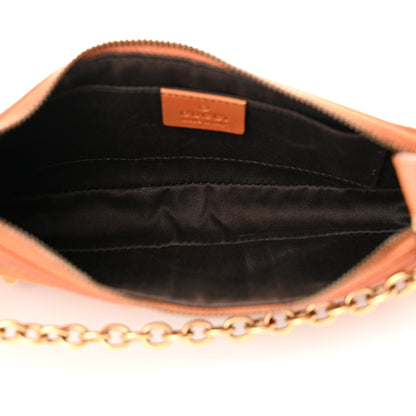 Gucci Suede Monogram Horsebit Nail Chain Pochette Orange 5 of 15