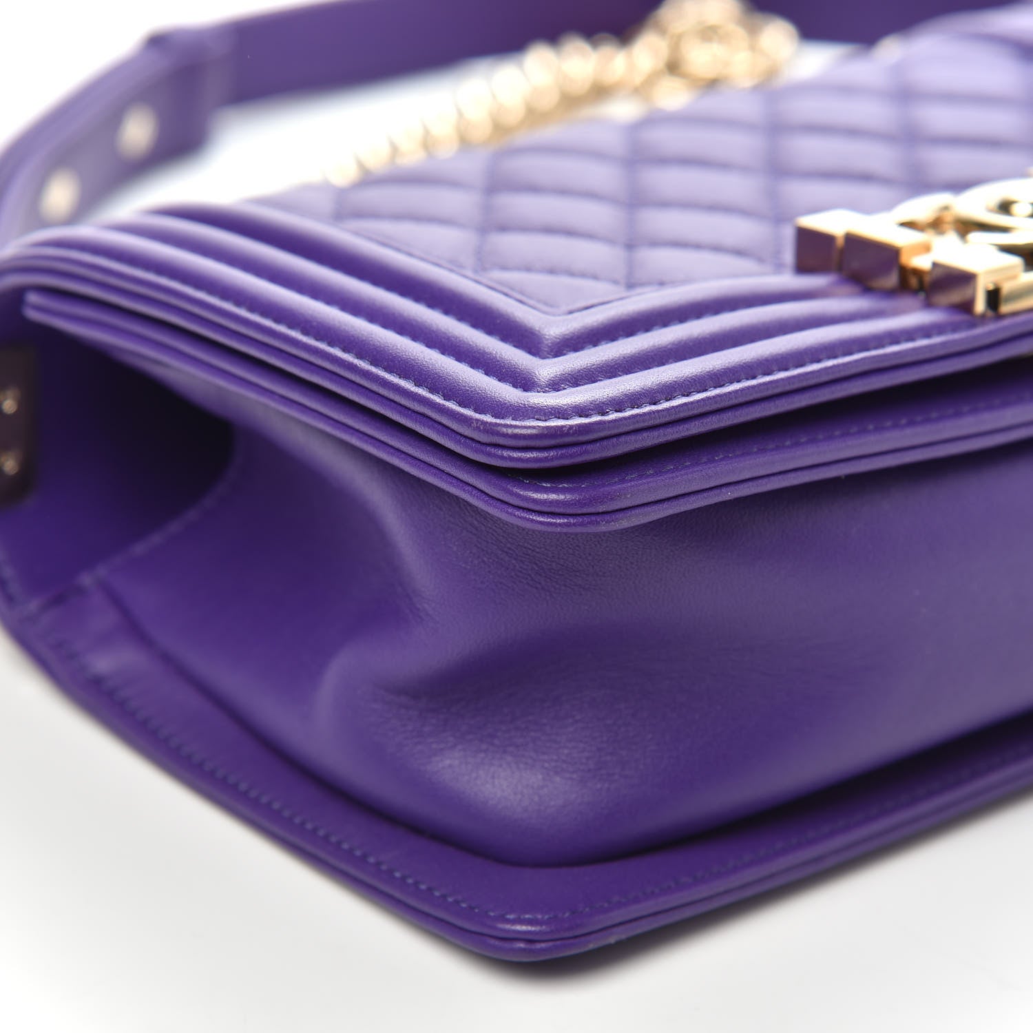Chanel Calfskin Quilted Small Boy Flap Purple 9 of 12