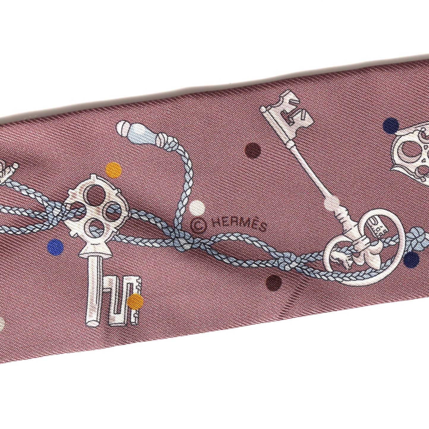 Silk Les Cles A Pois Twilly Marron Glace Gris