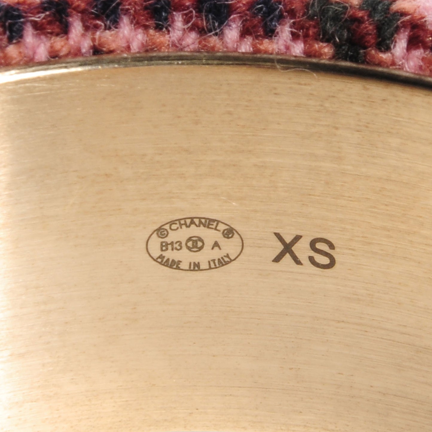 Tweed CC Wide Bangle XS Pink