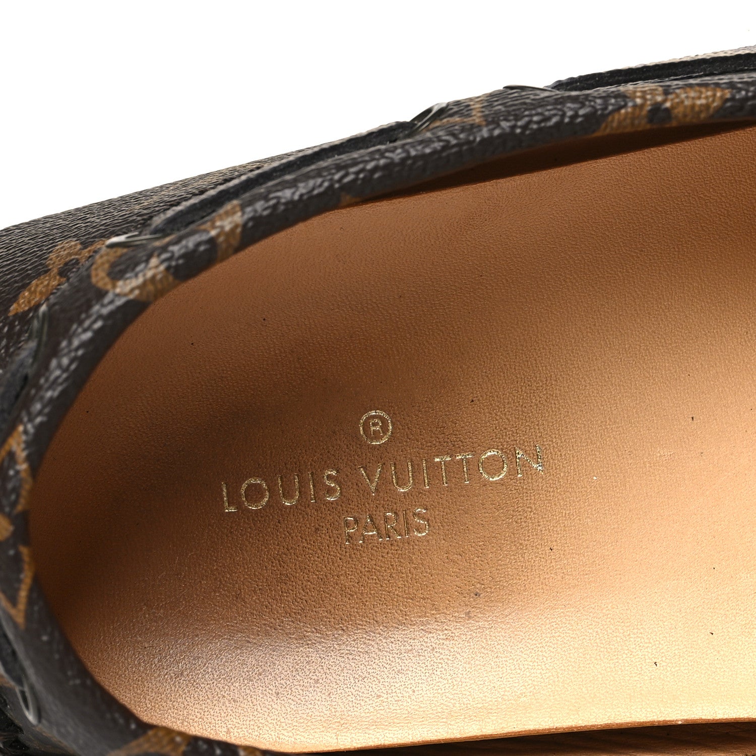 Louis Vuitton Monogram Mens Arizona Car Shoe Moccasin Loafers 7.5 7 of 9