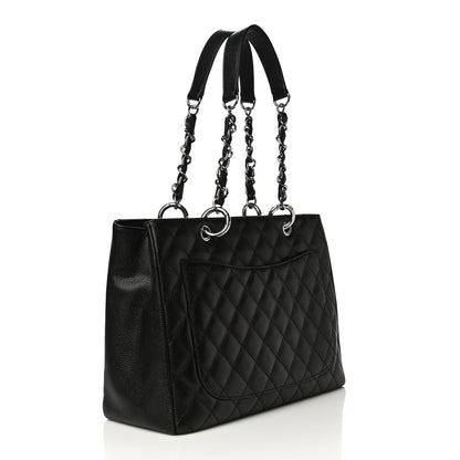 Chanel Caviar Quilted Grand Shopping Tote GST Black 3 of 10