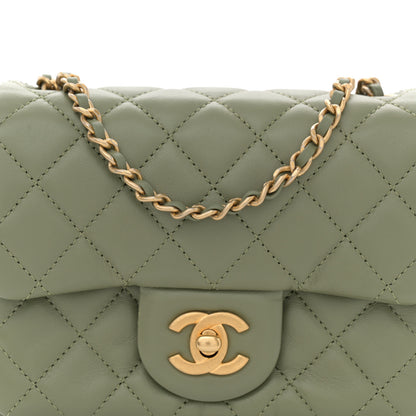 Chanel Lambskin Quilted Mini Pearl Crush Flap Green 8 of 11