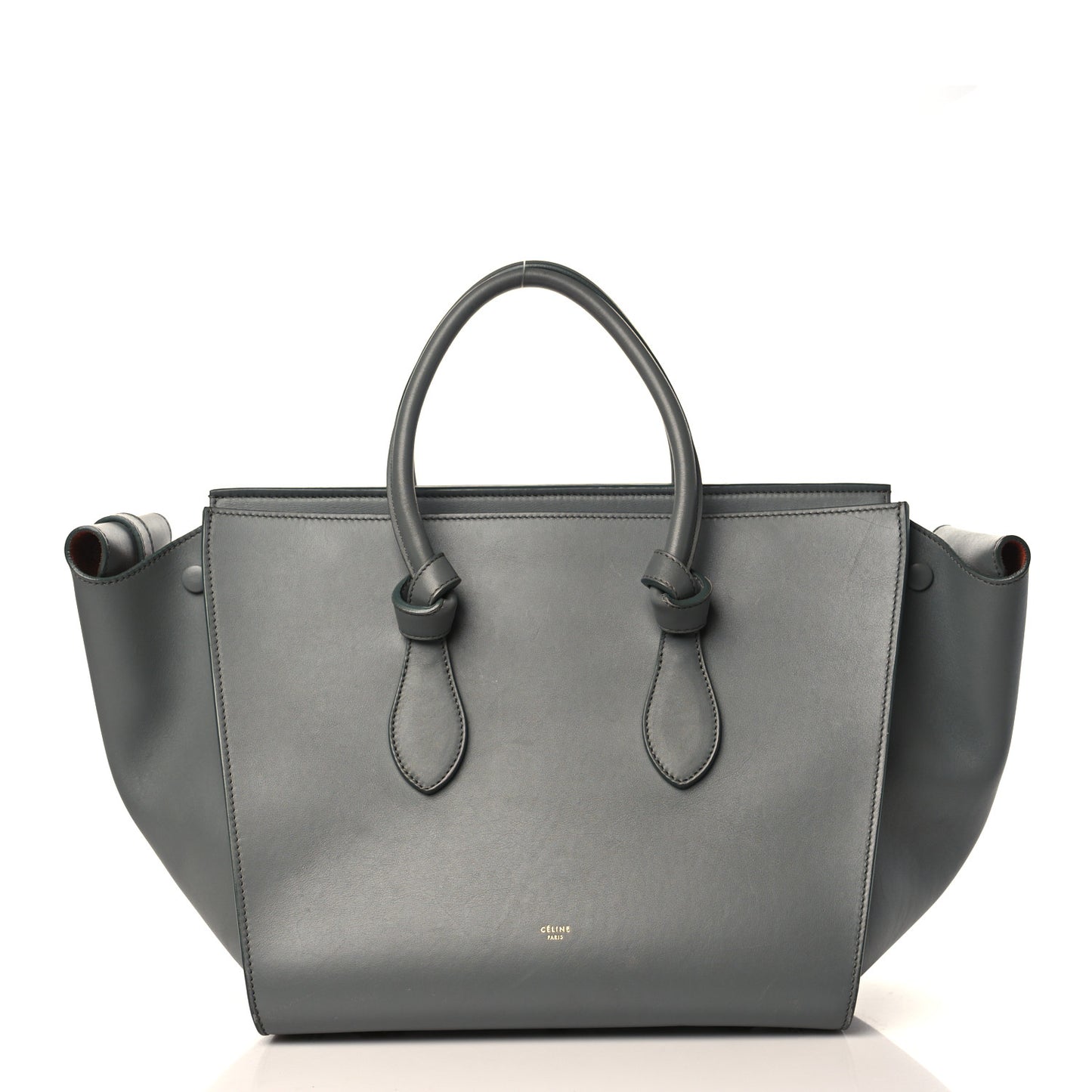 Natural Calfskin Large Tie Knot Tote Grey