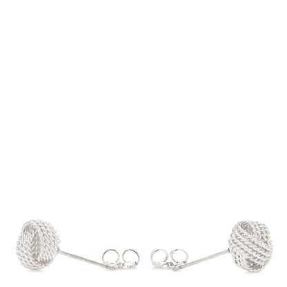 Tiffany Sterling Silver Twist Knot Earrings 3 of 4
