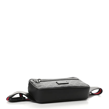 Gucci Soft GG Supreme Monogram Web Belt Bag Black Grey 4 of 9