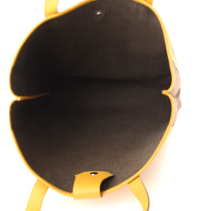 Hermes Canvas Calfskin Petit H Monsieur B Bag Jaune 5 of 8