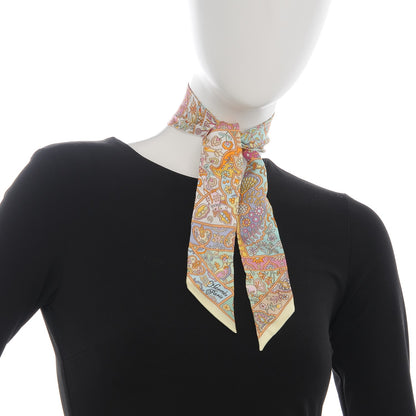 Hermes Silk Au Pays Des Oiseaux Fleurs Twilly 2 of 5