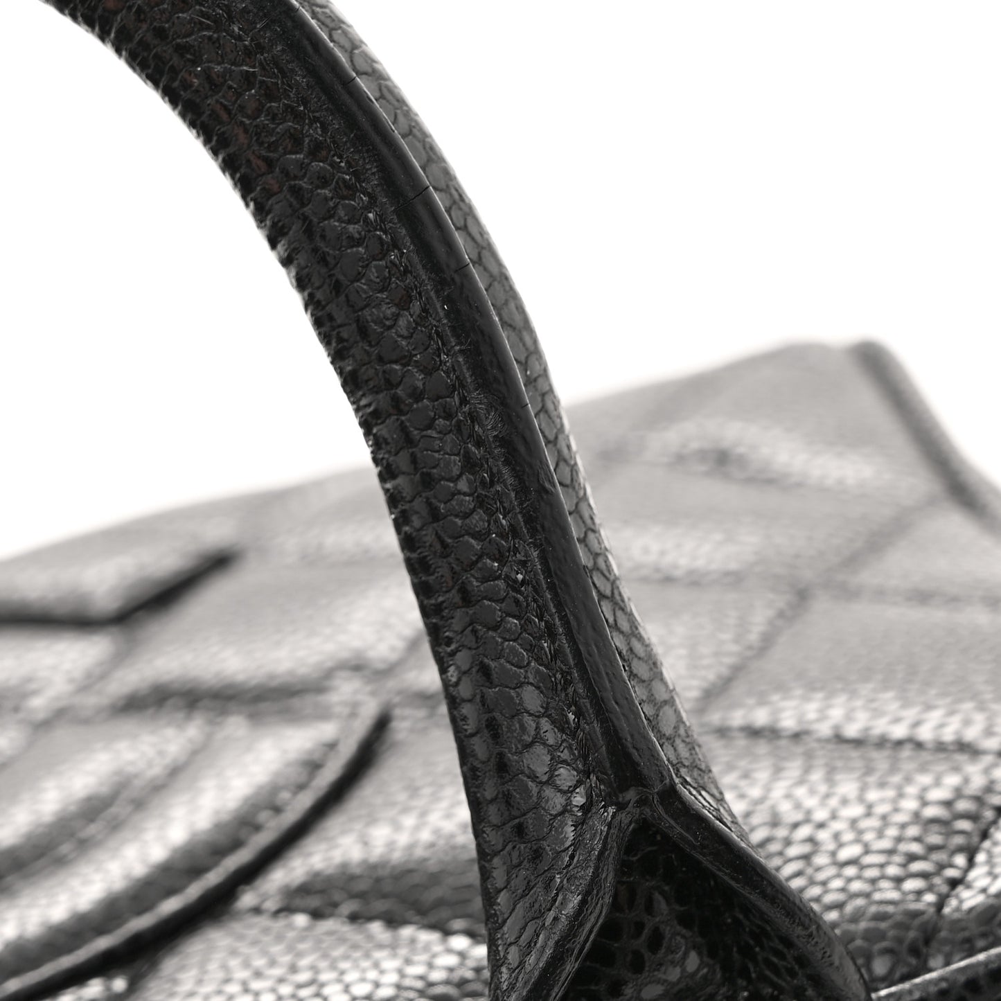 Caviar Quilted Small Bowler Black