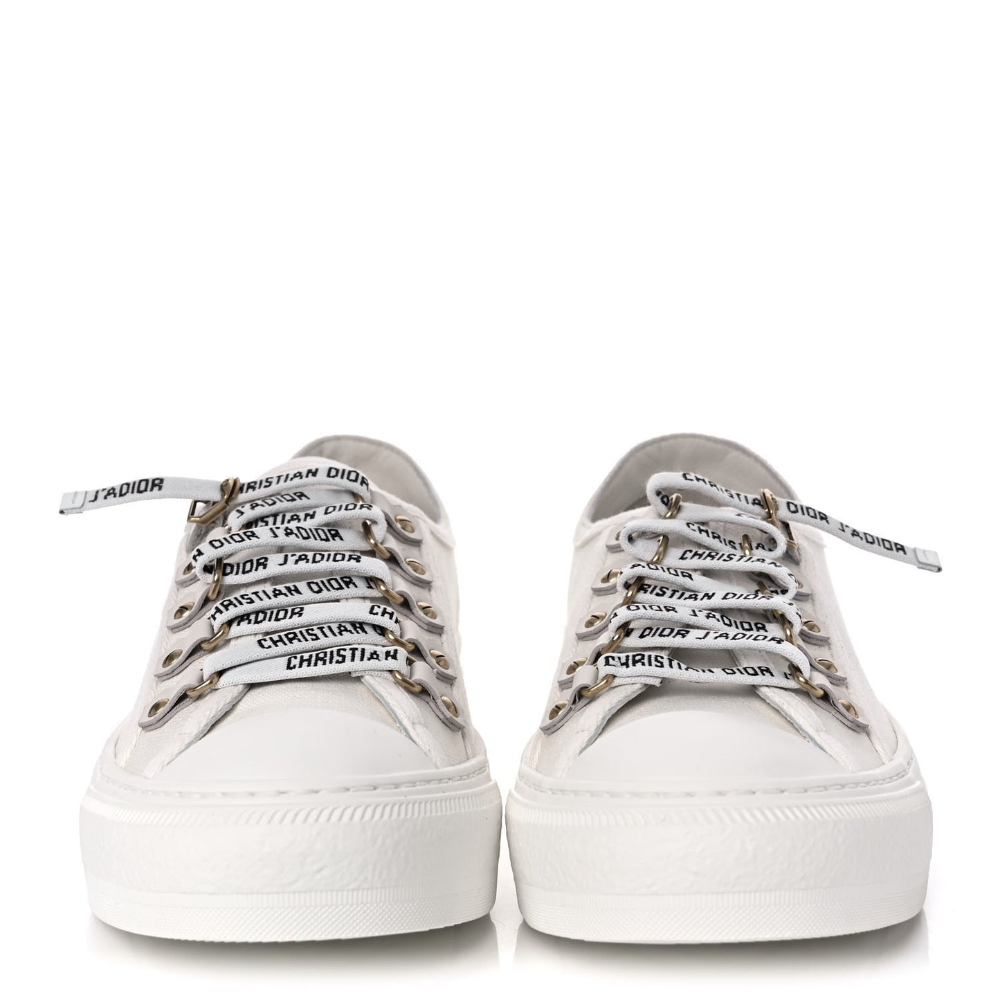 Canvas Walk'N'Dior Low Top Sneakers 38.5 Milk
