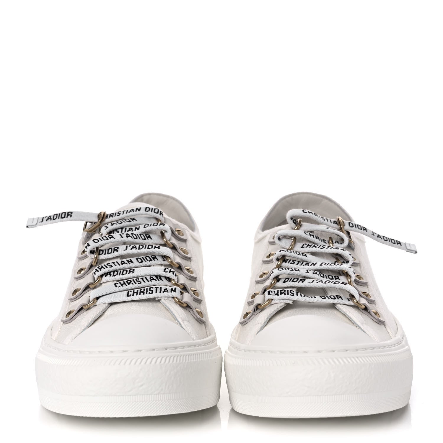 Christian Dior Canvas Walk'N'Dior Low Top Sneakers 38.5 Milk 2 of 9