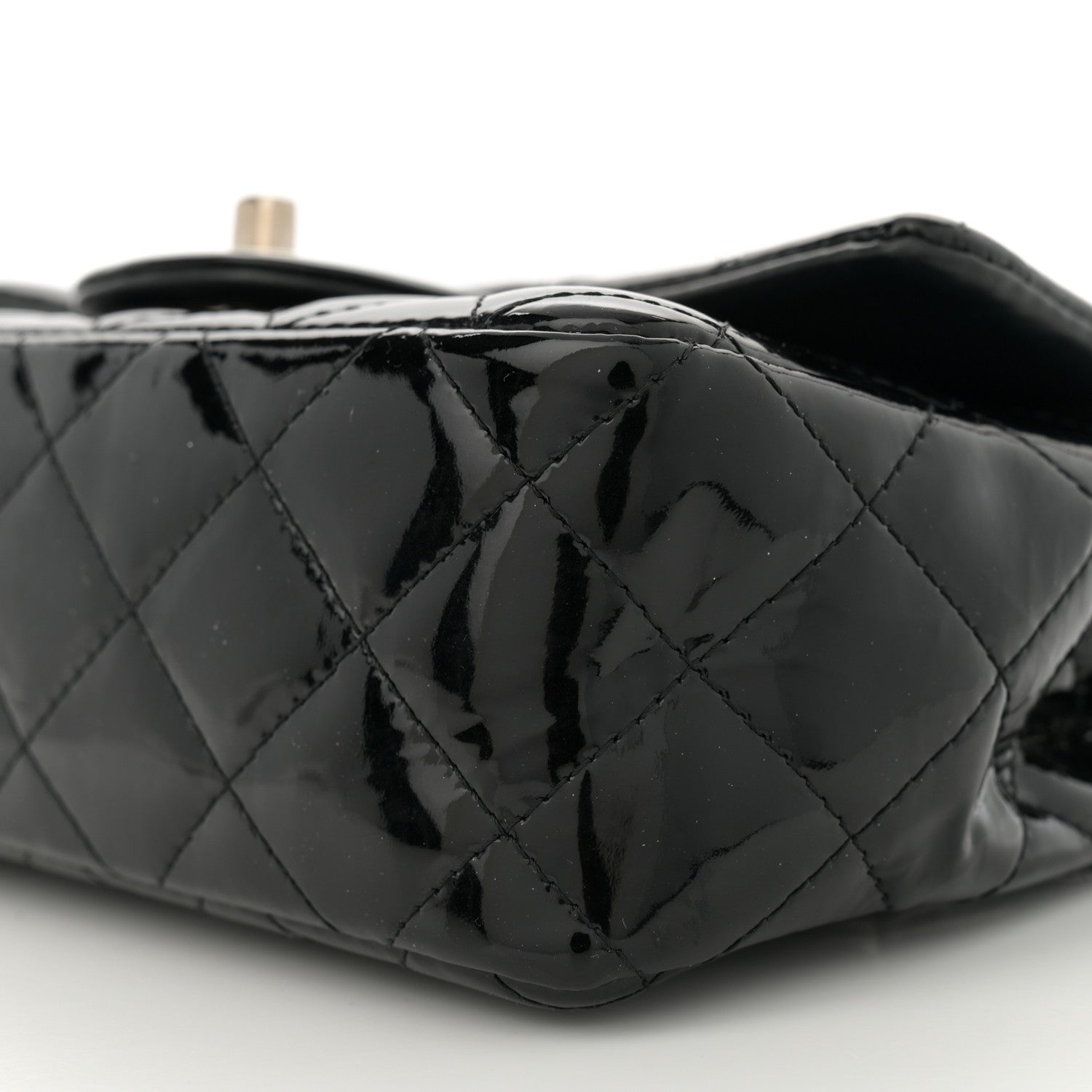 Chanel Patent Calfskin Quilted Mini Rectangular Flap Black 10 of 14