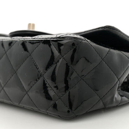 Chanel Patent Calfskin Quilted Mini Rectangular Flap Black 10 of 14