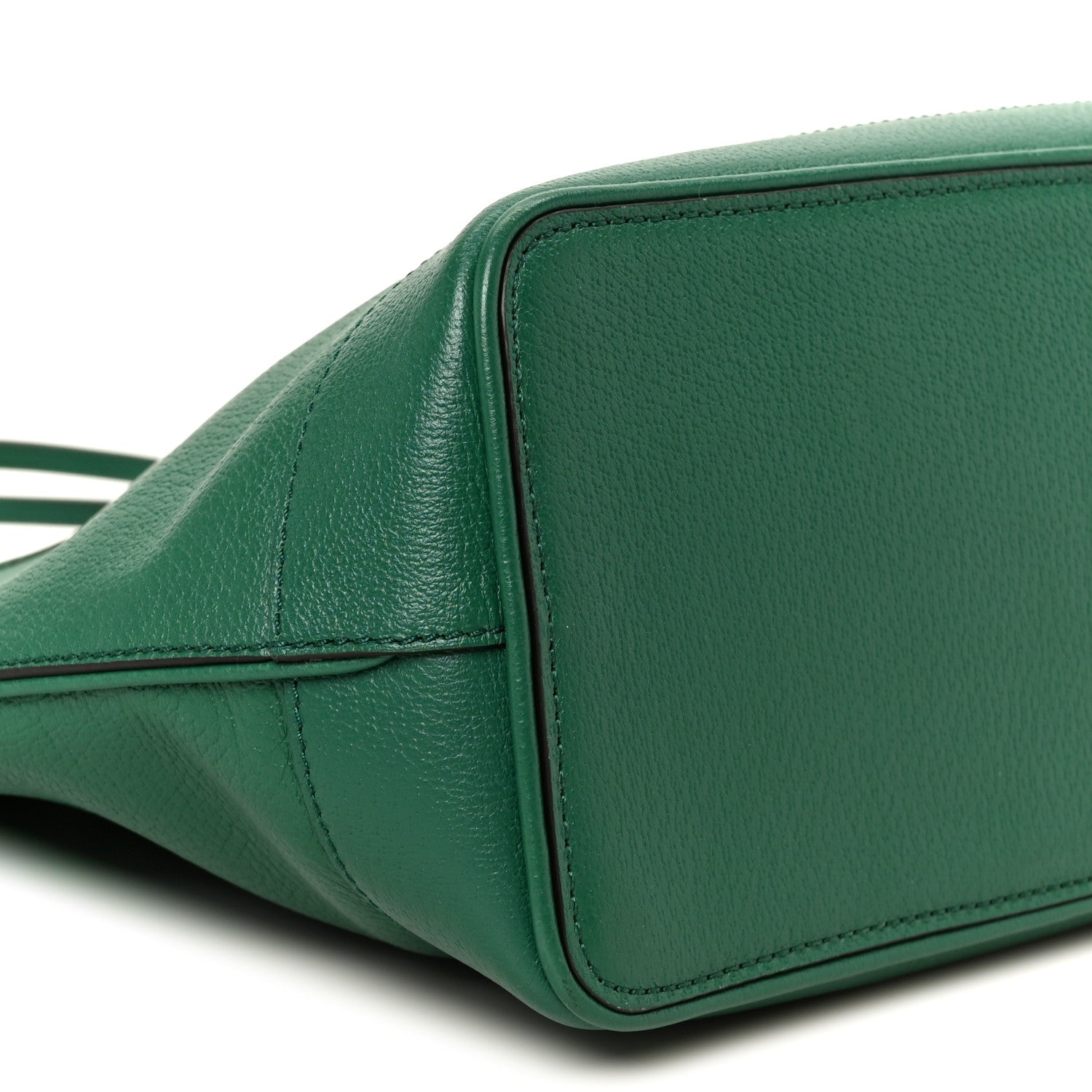 Gucci Textured Dollar Calfskin Medium Ophidia Shoulder Tote Bag Green 10 of 11